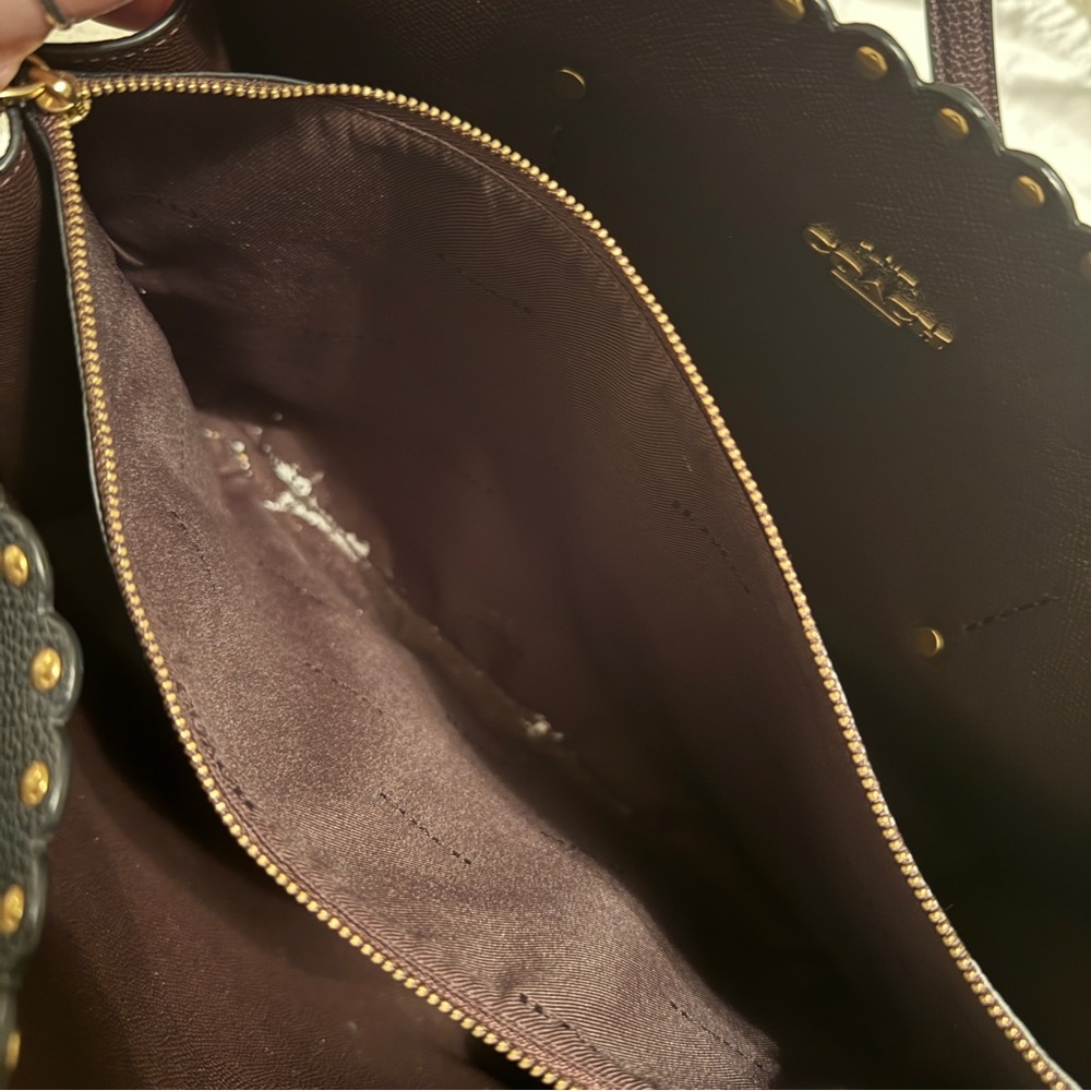 Coach Charlie Carryall with Scallop Rivets Handbag with Shoulder Strap - Picture 11 of 14